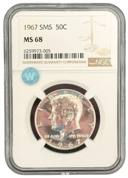 1967 Kennedy Half Dollar - Special Mint Set - NGC MS68 Sight White - CoinsTV