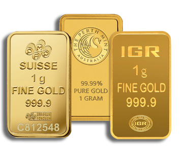 1 gram Gold Bar - Brand Varies (No Card)