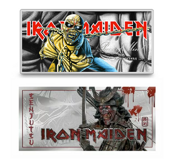 Iron Maiden Piece of Mind & Senjutsu 5 g Silver .999 Prooflike Note Set