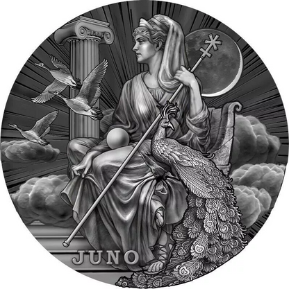 2022 Niue Roman Gods Juno 2 oz Silver Coin - CoinsTV