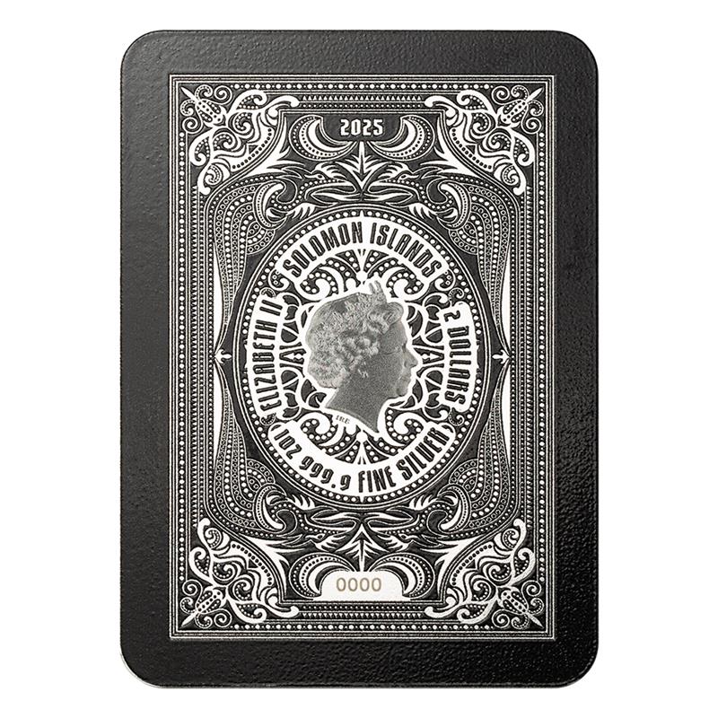 2025 Solomon Islands Royal Flush The King of Spades 1 oz Silver Coin - CoinsTV