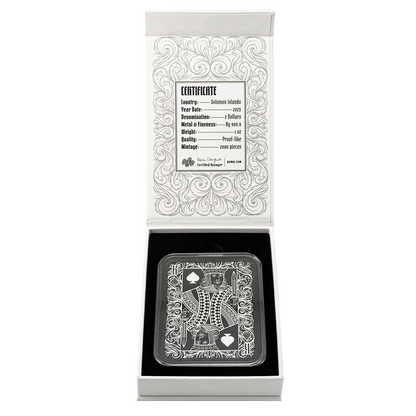 2025 Solomon Islands Royal Flush The King of Spades 1 oz Silver Coin - CoinsTV