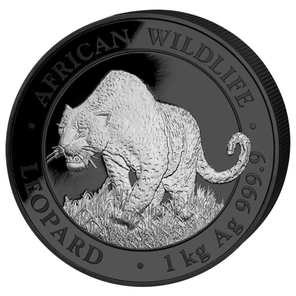2023 Somalia Leopard Black Premium 1 Kilo Silver Coin | CoinsTV