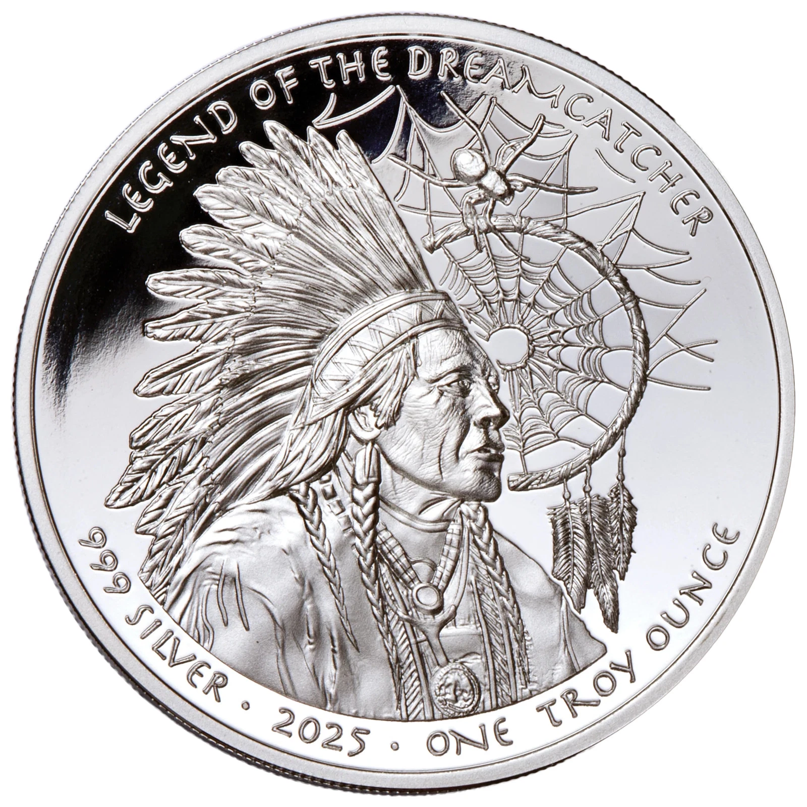 2025 Sioux Nation Legend of the Dreamcatcher Proof 1 oz Silver Coin - CoinsTV