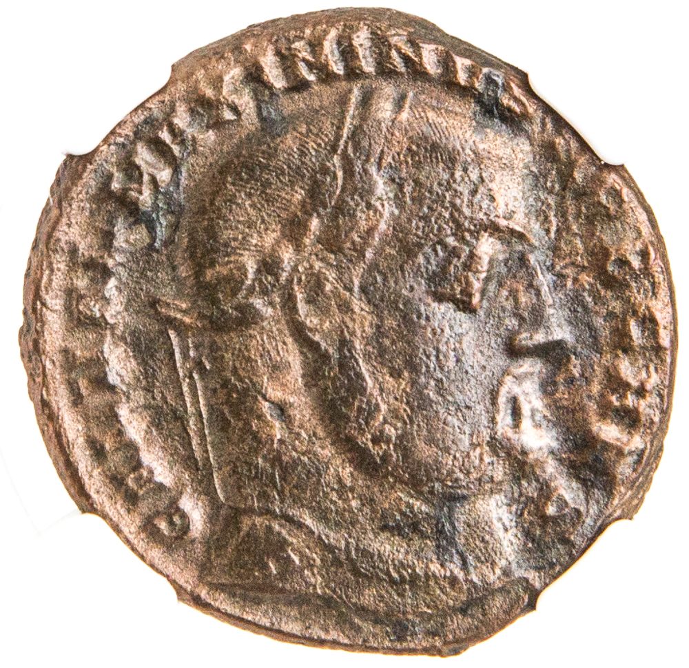 Roman AE of Maximinus II (AD310-313) BI Nummus Issued as Caesar - NGC(F) - CoinsTV
