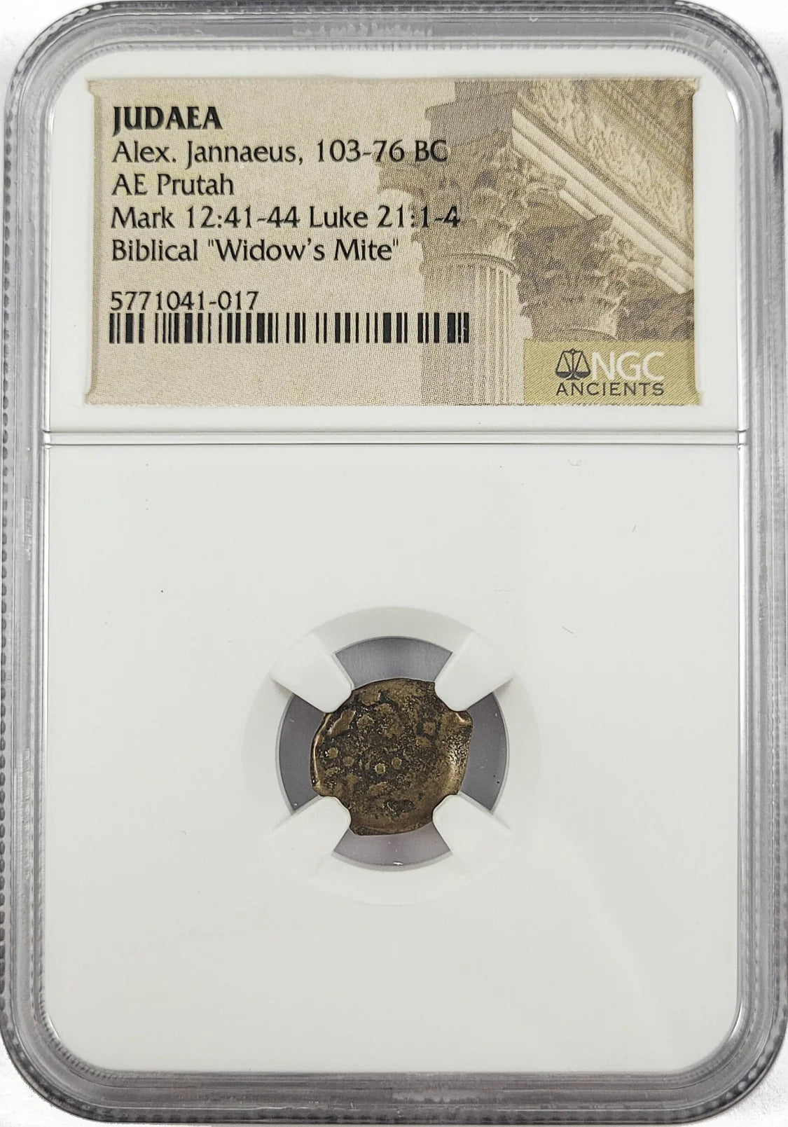 Widow's Mite: Judean Prutah (103-76 Bc) NGC (PROMO) - CoinsTV