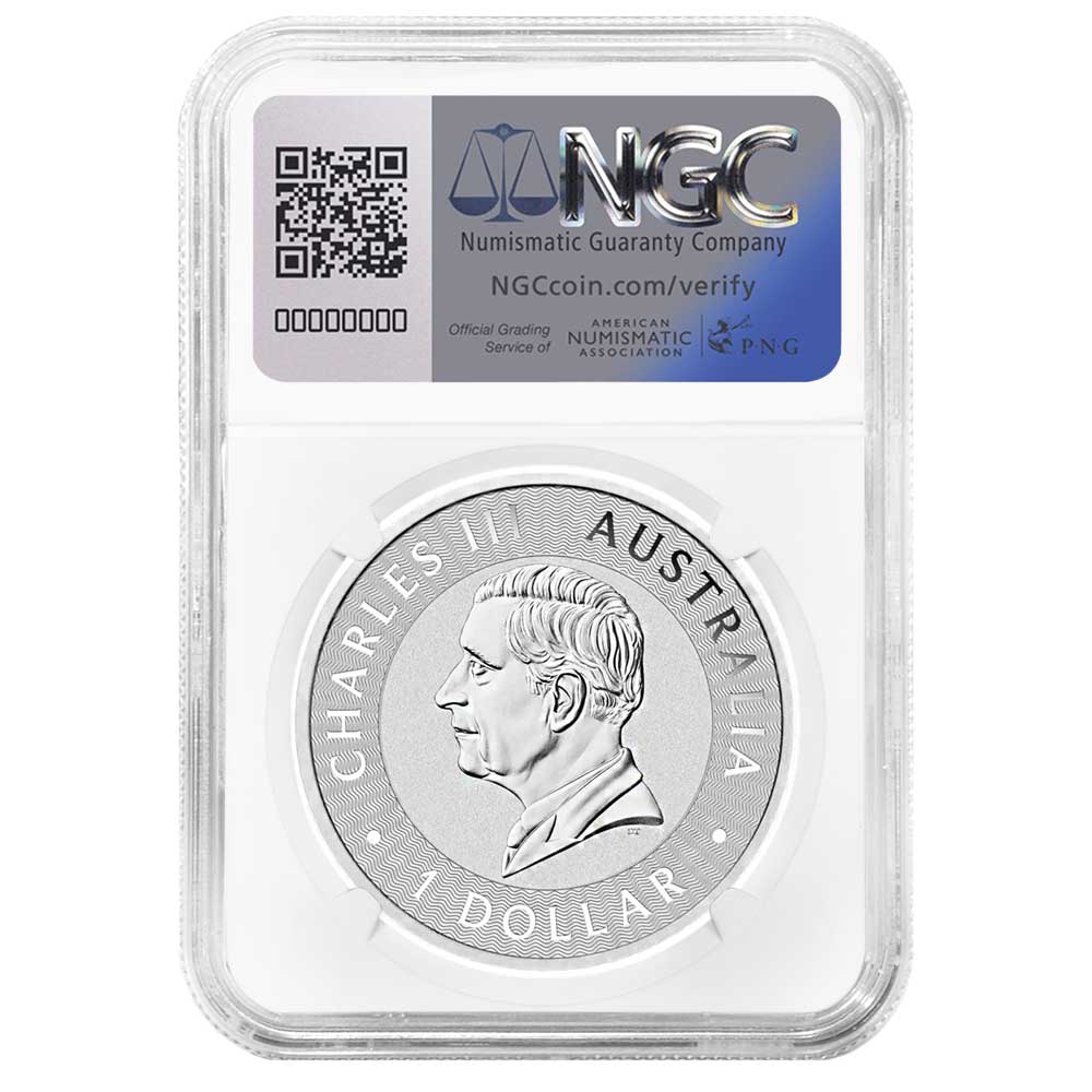 2025-P Australia Silver Kangaroo - NGC MS70 FR Australia Flag Label - CoinsTV