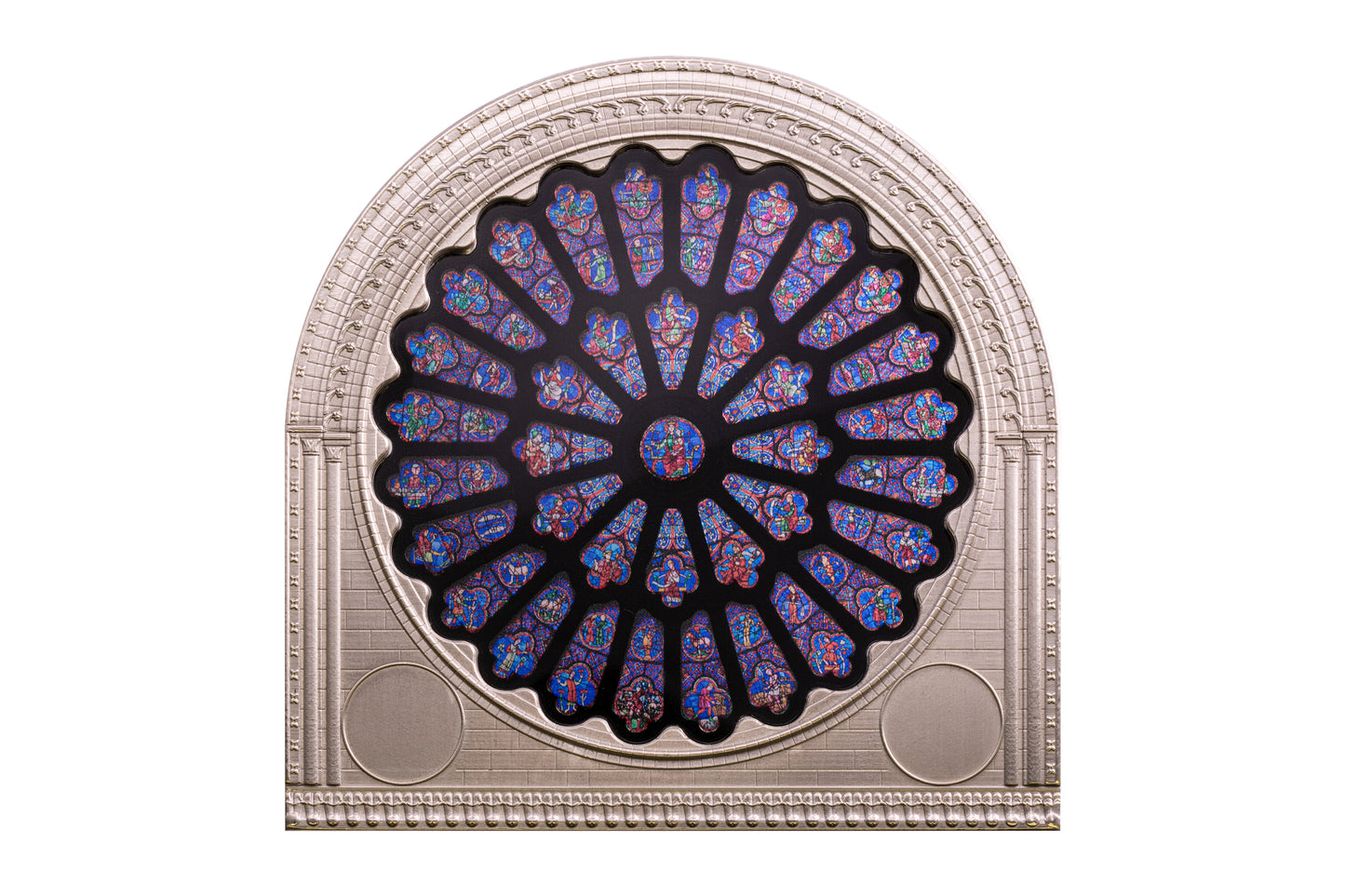 2024 Pitcairn Islands Notre Dame Rose Window 175g Silver Coin - CoinsTV