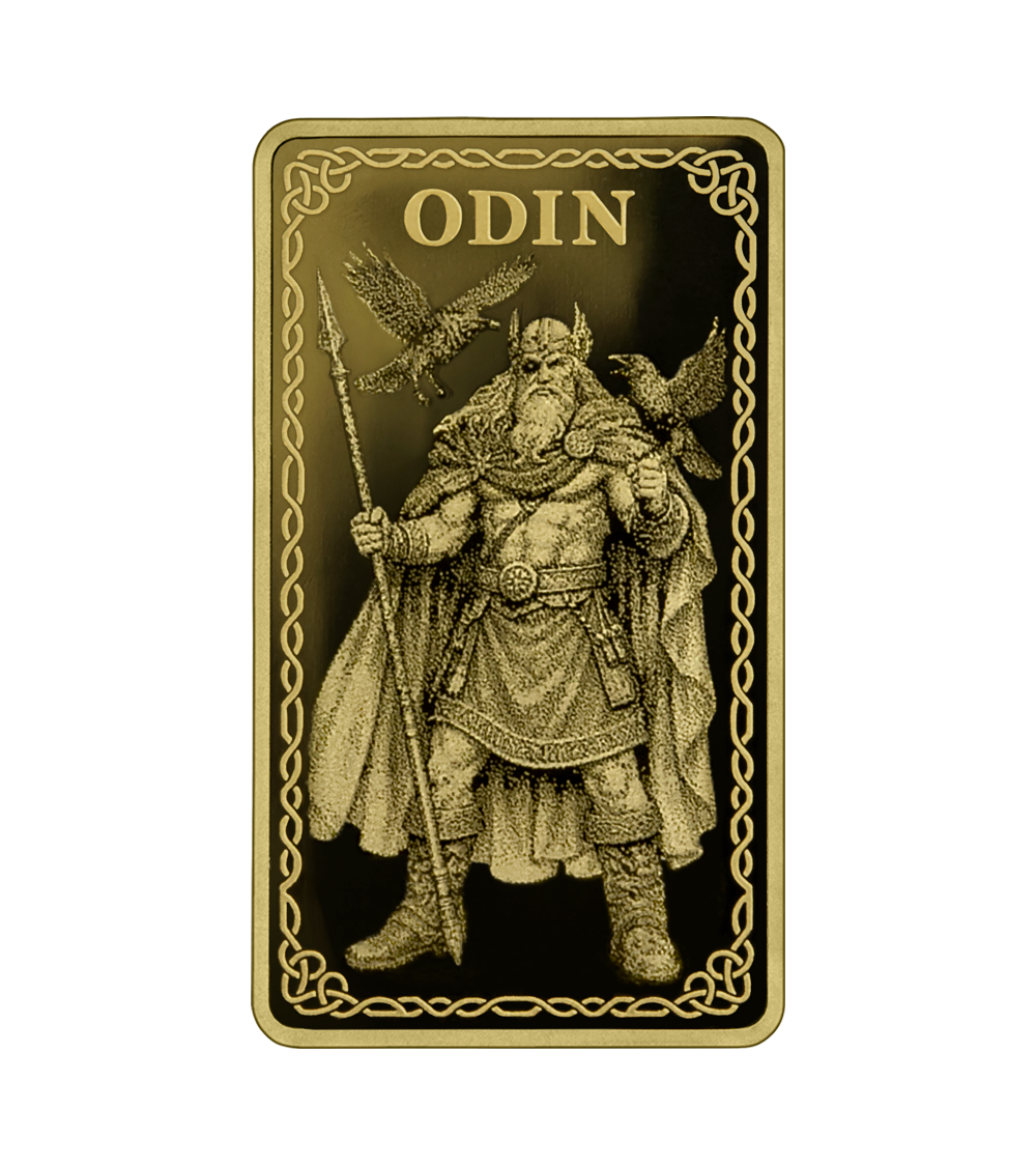 Germania Mint Odin 1/100 oz Gold Bar in Card