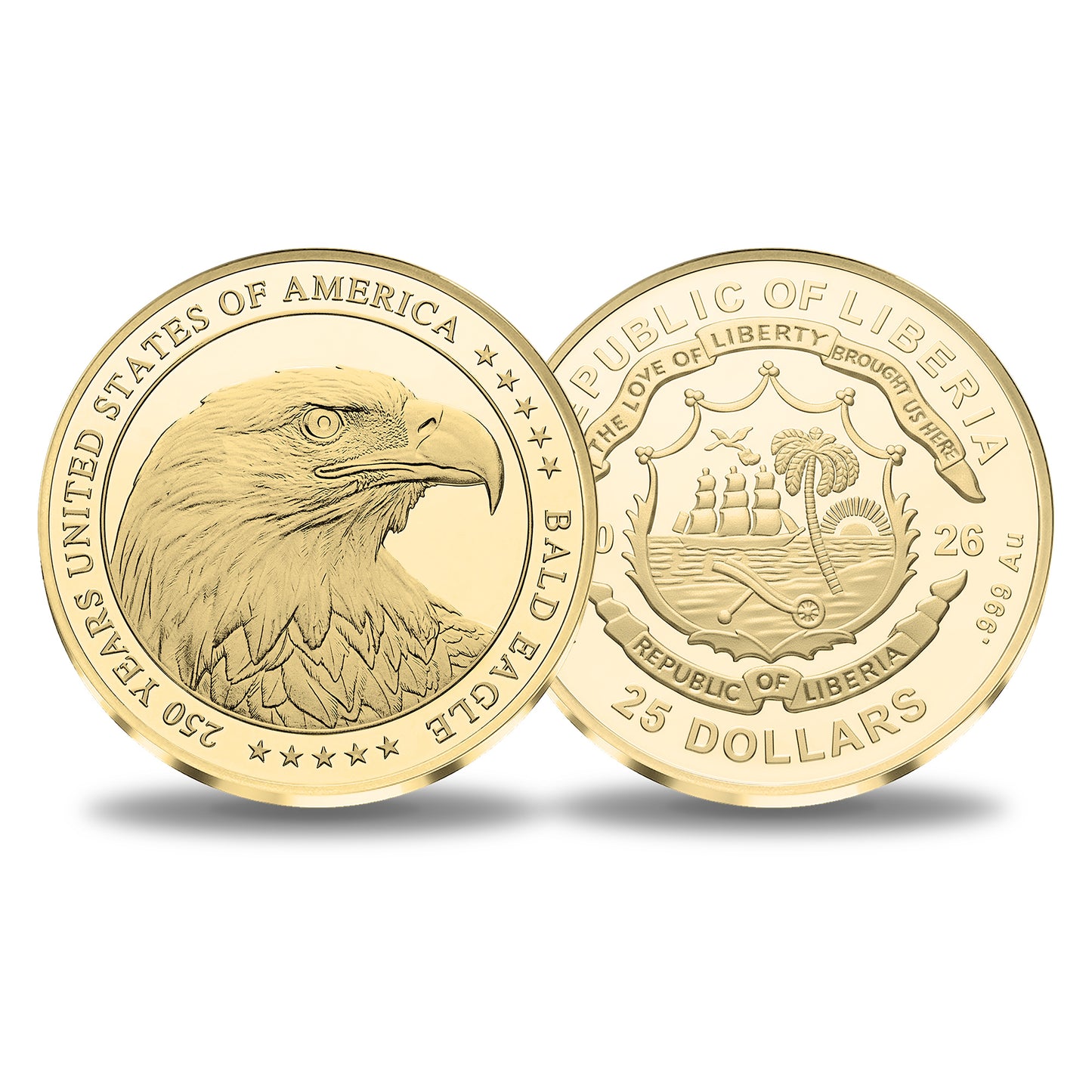 2026 Liberia Bald Eagle 1/200 oz Gold Coin