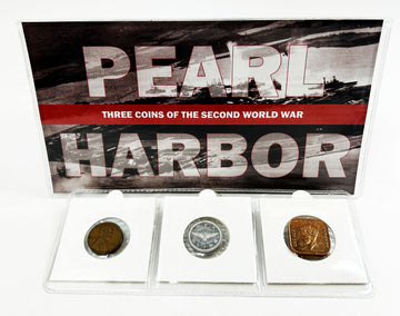 Pearl Harbor: Three Coins of World War II (Letterbox Folder) - CoinsTV