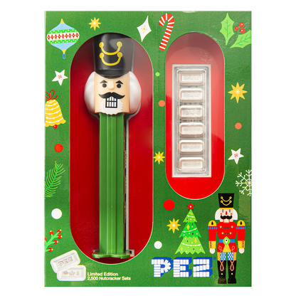 PEZ® Holiday Nutcracker 6 pc Gift Set - 5 gram Silver Wafers - CoinsTV