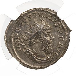 Roman Silver Antoninianus of Postumus (AD260-269) NGC(XF) - CoinsTV