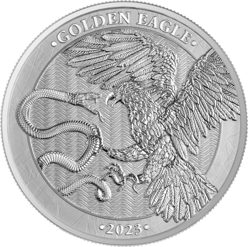 2023 Malta Golden Eagle 1 oz Silver 5 Euro Brilliant Uncirculated