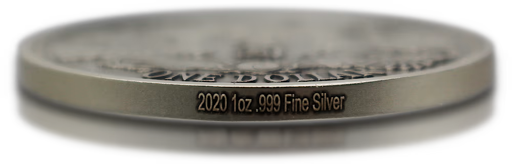 2020 China Reverse Dragon Dollar Antiqued Restrike 1 oz Silver Coin - CoinsTV