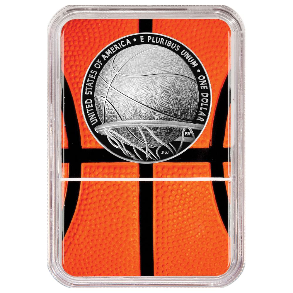 2020-P Basketball Hall of Fame Silver Dollar Commemorative - NGC PF70UCAM FDI Basketball Core - CoinsTV