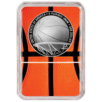 2020-P Basketball Hall of Fame Silver Dollar Commemorative - NGC PF70UCAM FDI Basketball Core - CoinsTV