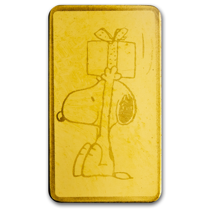 2025 Peanuts Christmas 0.5g Gold Coin in Card - CoinsTV
