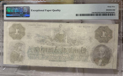1860 $1 Bank of America Rhode Island Remainder Note - PMG 65 GEM Uncirculated - CoinsTV