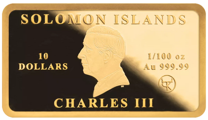 2024 Solomon Islands World's Purest Bullion Buffalo 1/100 oz Proof Gold Bar