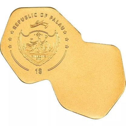 Palau Golden Highlights Dice 0.5 gram .9999 Gold