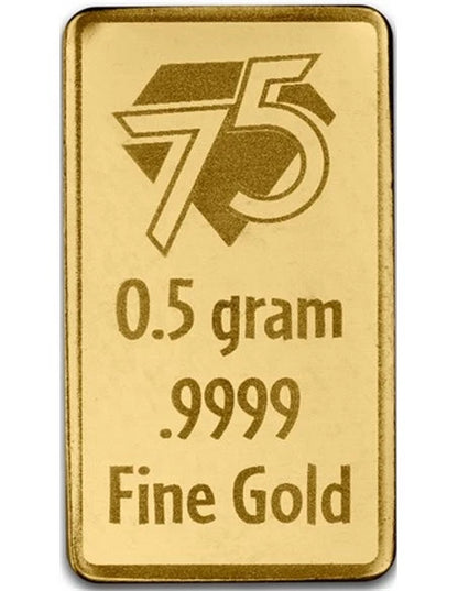 2025 Peanuts 75th Ann. 0.5g Gold Bar in Card
