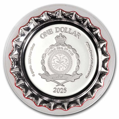2025 Niue Coca-Cola Bottle Cap 6g Silver Coin