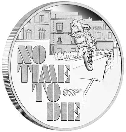 2020 Tuvalu James Bond No Time to Die 1 oz Silver Coin - CoinsTV