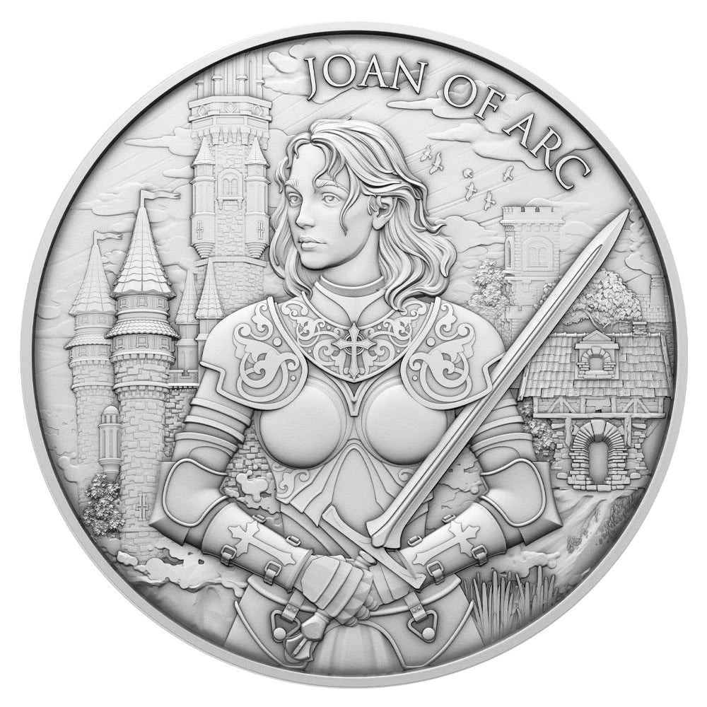 Legendary Warriors: Joan of Arc 1 oz .999 Fine Silver Round - CoinsTV