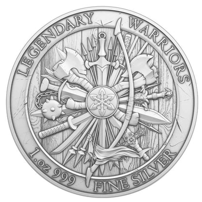 Legendary Warriors: Alexander the Great 1 oz .999 Fine Silver Round - CoinsTV
