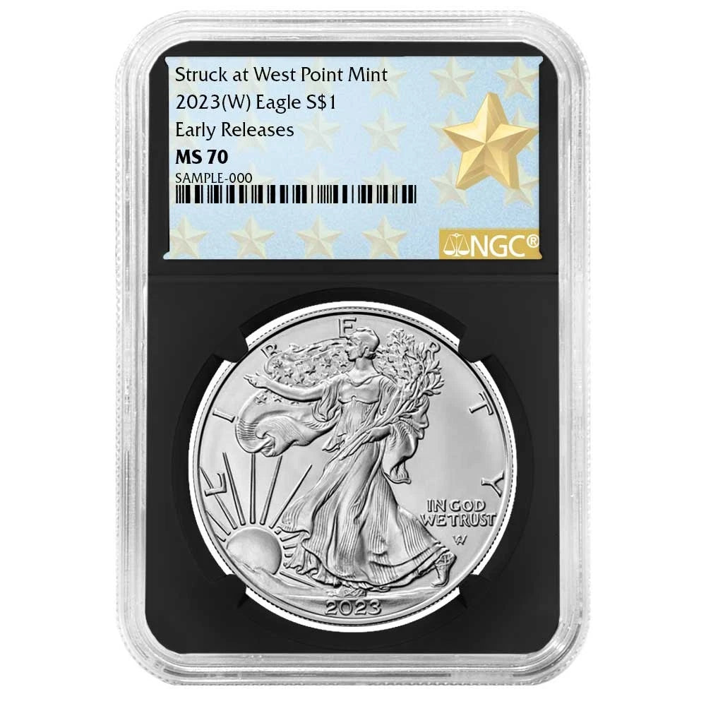 2023-W Silver Eagle - NGC MS70 ER Star Label Retro Core - CoinsTV
