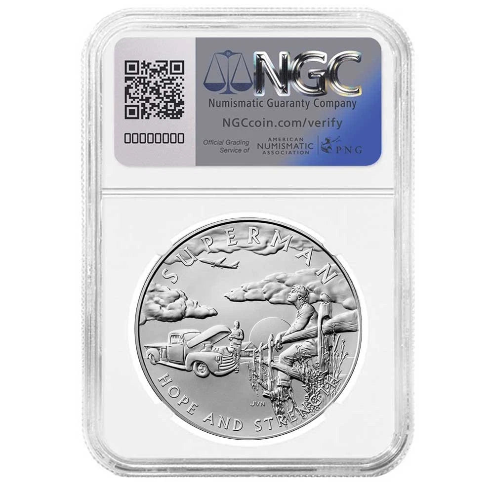 2025 Superman DC Comics 1 oz Silver Medal - NGC MS69 ER Superman Label - CoinsTV