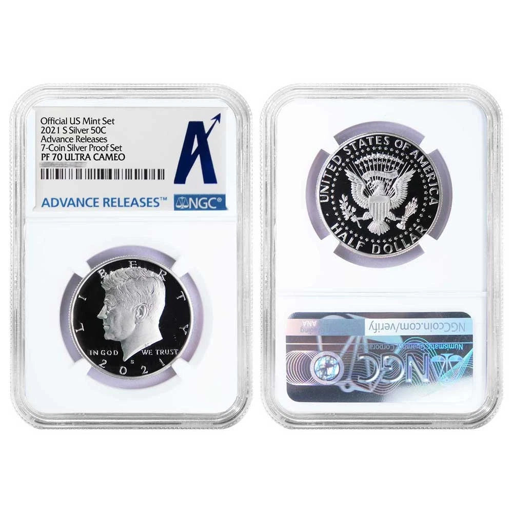 2021-S US Silver Proof Set NGC PF70UC Advance Releases - CoinsTV