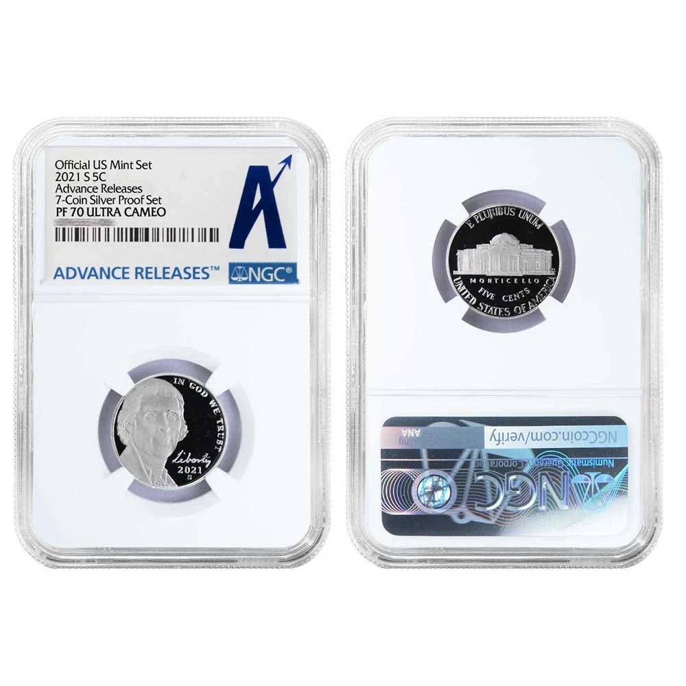 2021-S US Silver Proof Set NGC PF70UC Advance Releases - CoinsTV