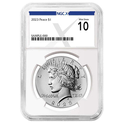 2023 Peace Silver Dollar - NGCX MS10 X Label - CoinsTV