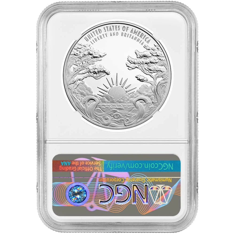 2024-P Proof Liberty & Britannia 1 oz Silver Medal - NGC PF70UC FDI Britannia Label