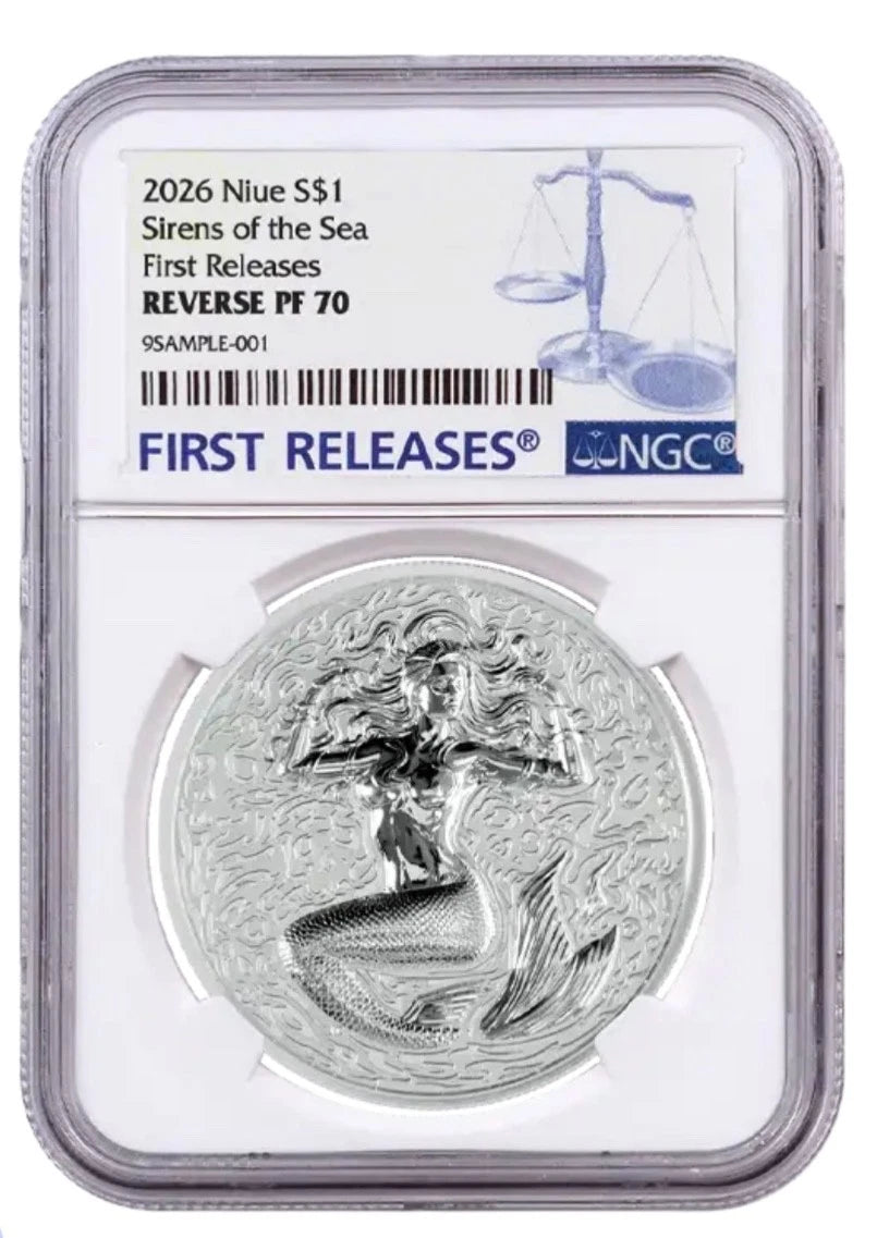 2026 Niue Sirens of the Sea Ultra-High Relief Reverse Proof - NGC PF70 First Releases