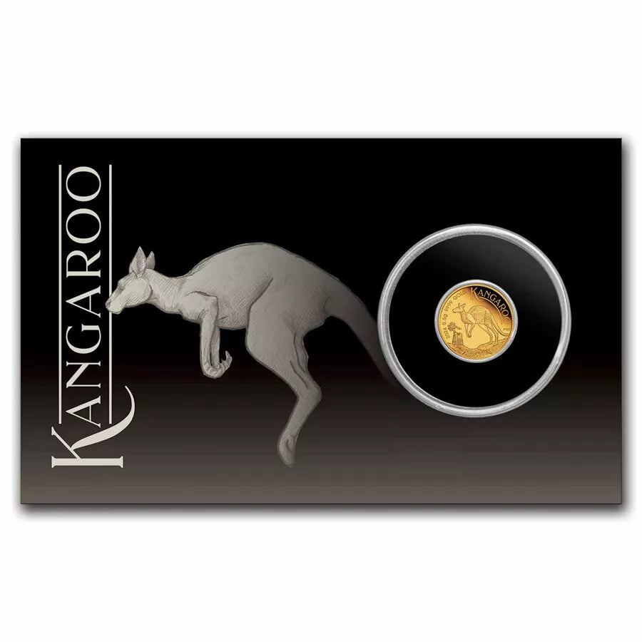 2024 Australia 1/2 Gram Gold Kangaroo Mini Roo BU (Assay Card) - CoinsTV