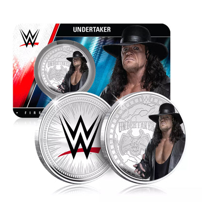 WWE Legends The Undertaker 9g Silver Plated Medallion in Assay Card