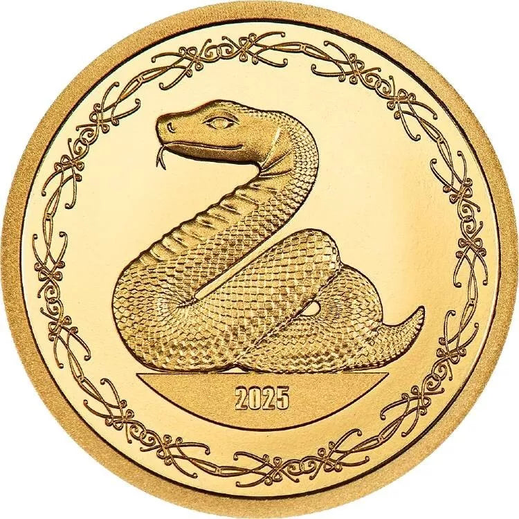 2025 Mongolia Year of the Snake Lunar Collection .9999 0.5g Gold - CoinsTV