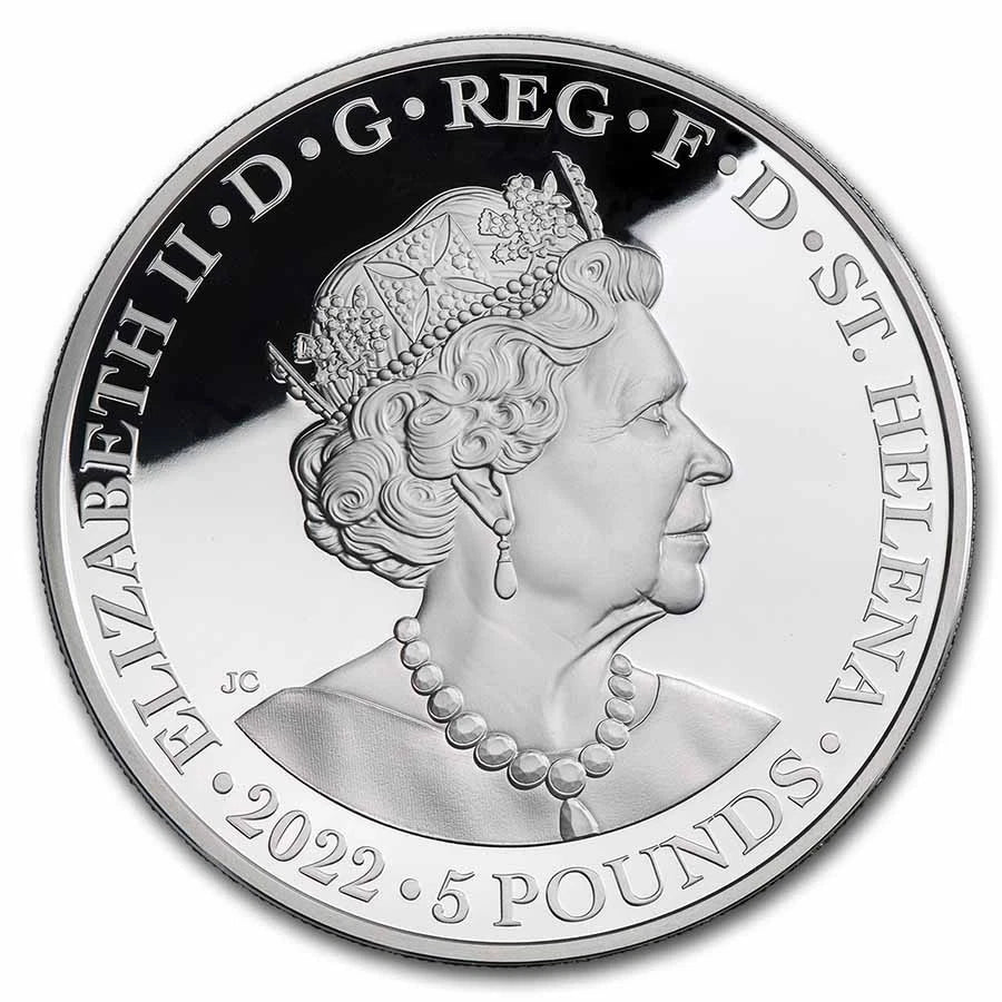 2022 St. Helena Goddesses Hera Proof 5 oz Silver Coin - CoinsTV