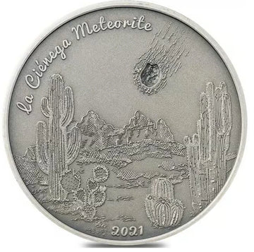2021 Cook Islands La Cienega Meteorite 1 oz Silver Coin