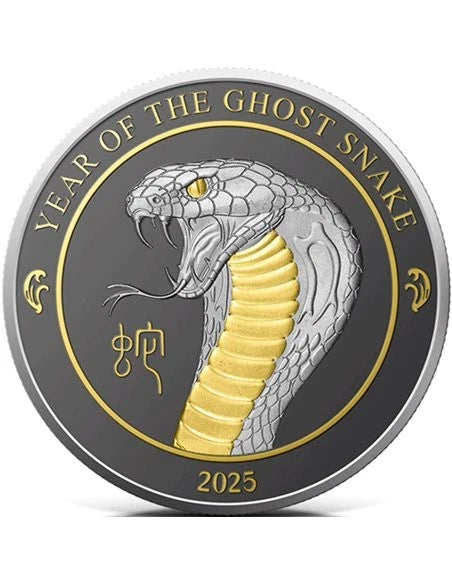 2025 Year of the Ghost Snake Multimetal Edition 1 oz Silver Round - CoinsTV