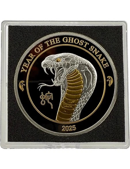 2025 Year of the Ghost Snake Multimetal Edition 1 oz Silver Round - CoinsTV