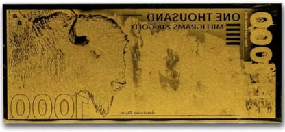 2024 Bison 1000mg 24K Gold Aurum Note - CoinsTV