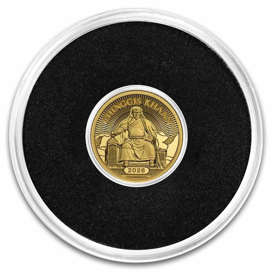 2026 Mongolia Chinggis Khaan 1/2 Gram Gold Proof Coin