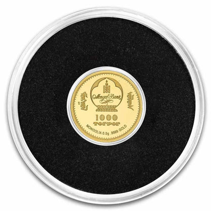 2026 Mongolia Chinggis Khaan 1/2 Gram Gold Proof Coin