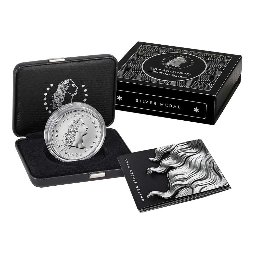 2024 230th Anniversary Flowing Hair Silver Medal Box with OGP & COA