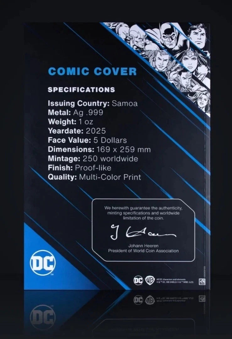 2025 Samoa Batman #423 Comic 1 oz Silver Foil - CoinsTV