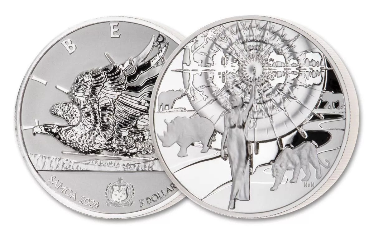 2024 Samoa Natanya's Light of Liberty - 2 oz Silver Coin - CoinsTV